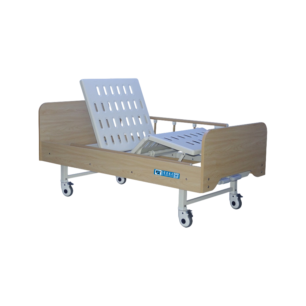 YC-T2011L Manual Home-Care Bed with Wooden Headboard