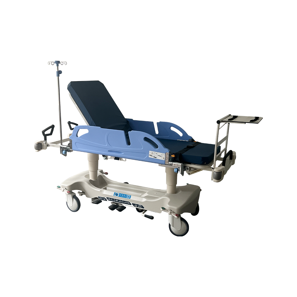 BDEC07 Medical Hydraulic High and Low Lifting System Patient Transport Stretcher Trolley 
