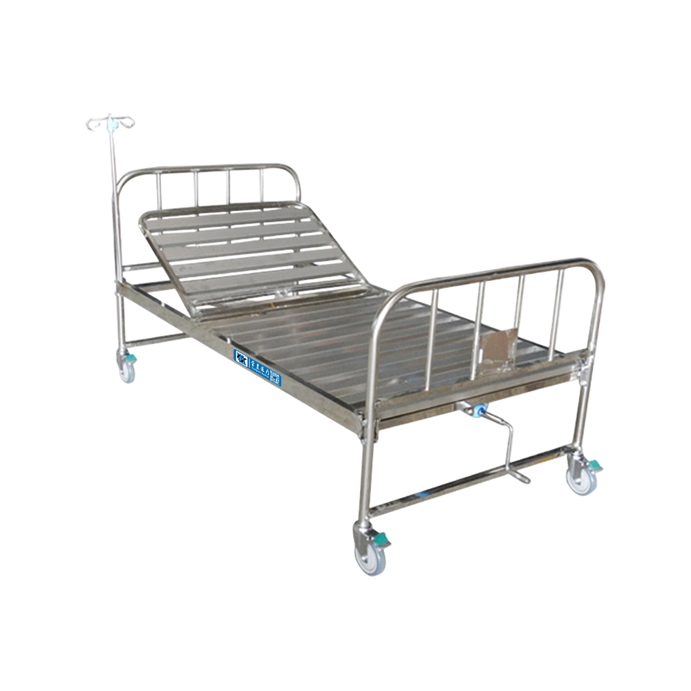 YC-T1112L Simple Design Stainless Steel Manual Hospital Bed