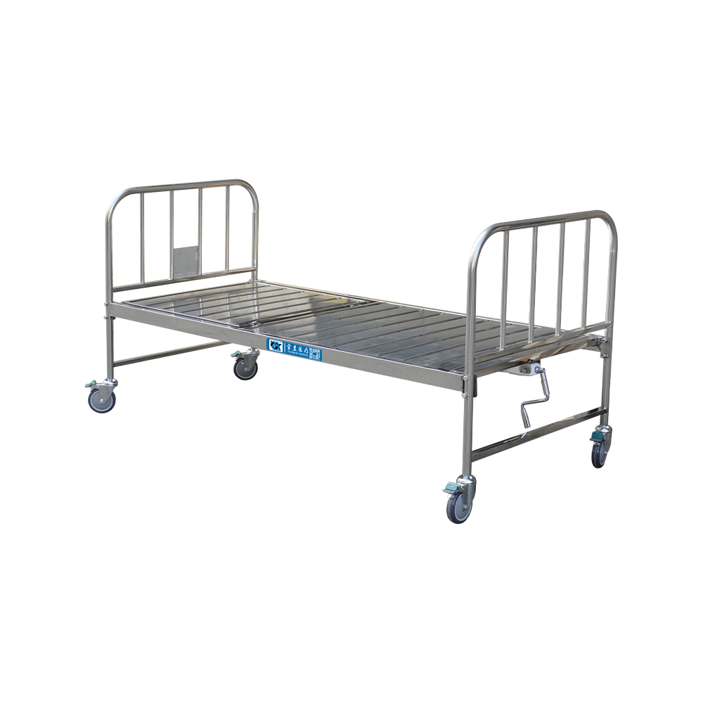 YC-T1112L Simple Design Stainless Steel Manual Hospital Bed