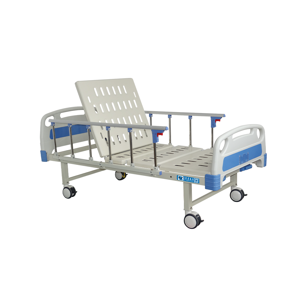 YC-T2611L(I) Manual Hospital Bed with Collapsible Aluminum Railing