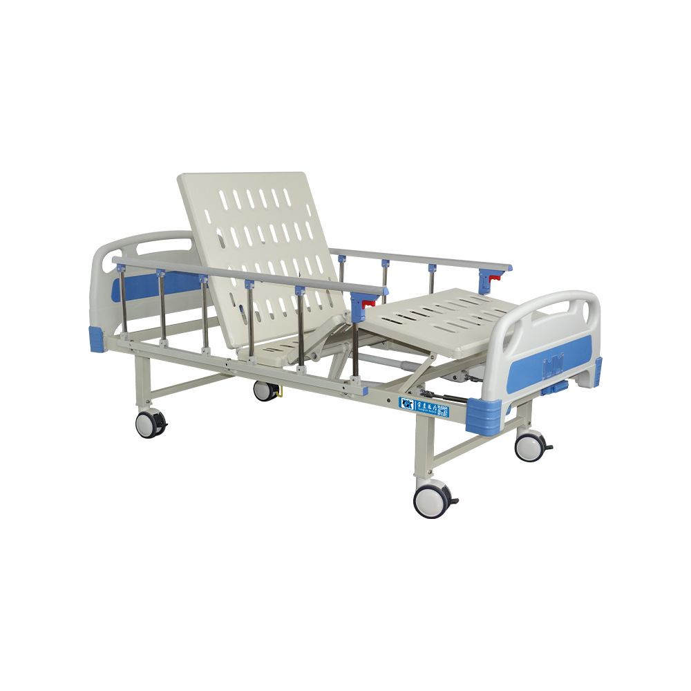 YC-T2611L(I) Manual Hospital Bed with Collapsible Aluminum Railing