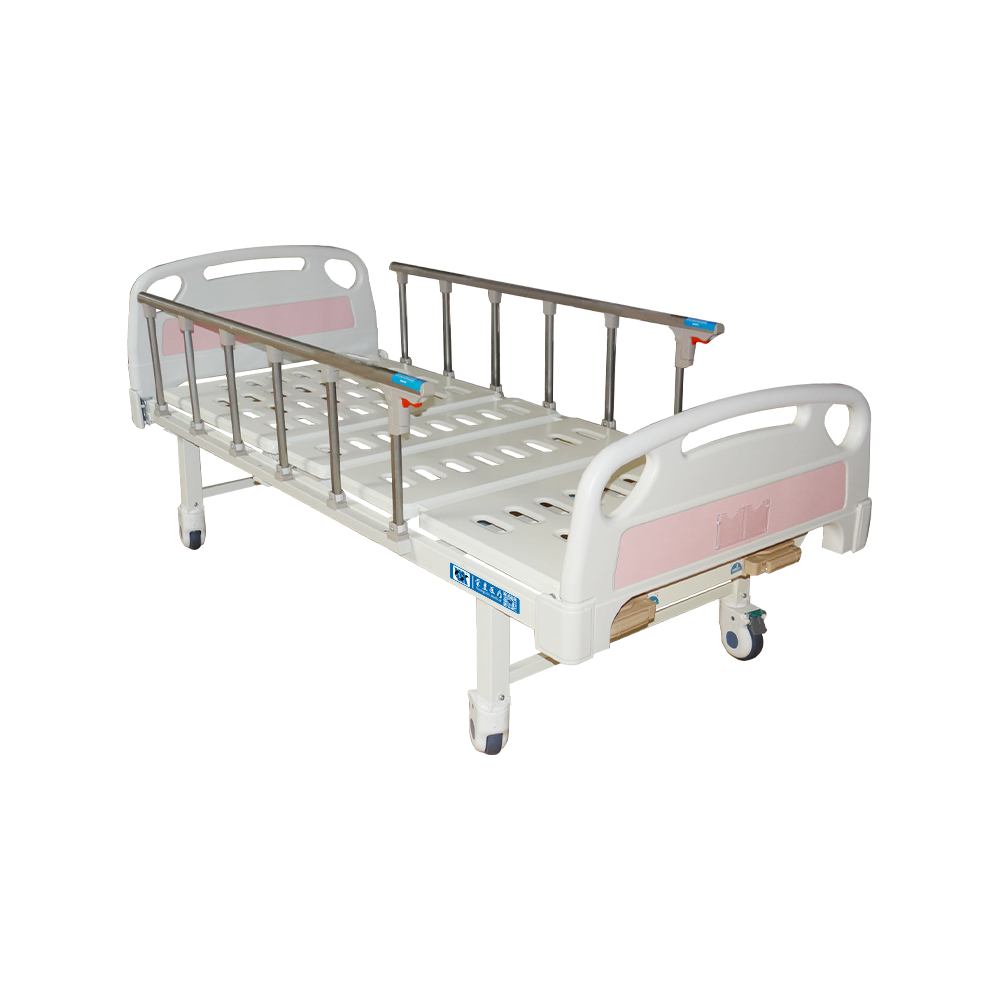 YC-T2611L(I) Manual Hospital Bed with Collapsible Aluminum Railing
