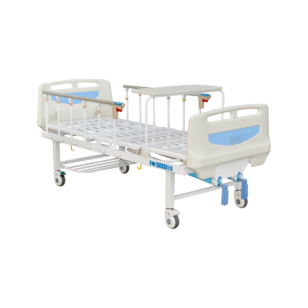YC-T2611L(I) Manual Hospital Bed with Collapsible Aluminum Railing