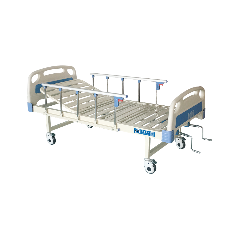YC-T2611L(I) Manual Hospital Bed with Collapsible Aluminum Railing