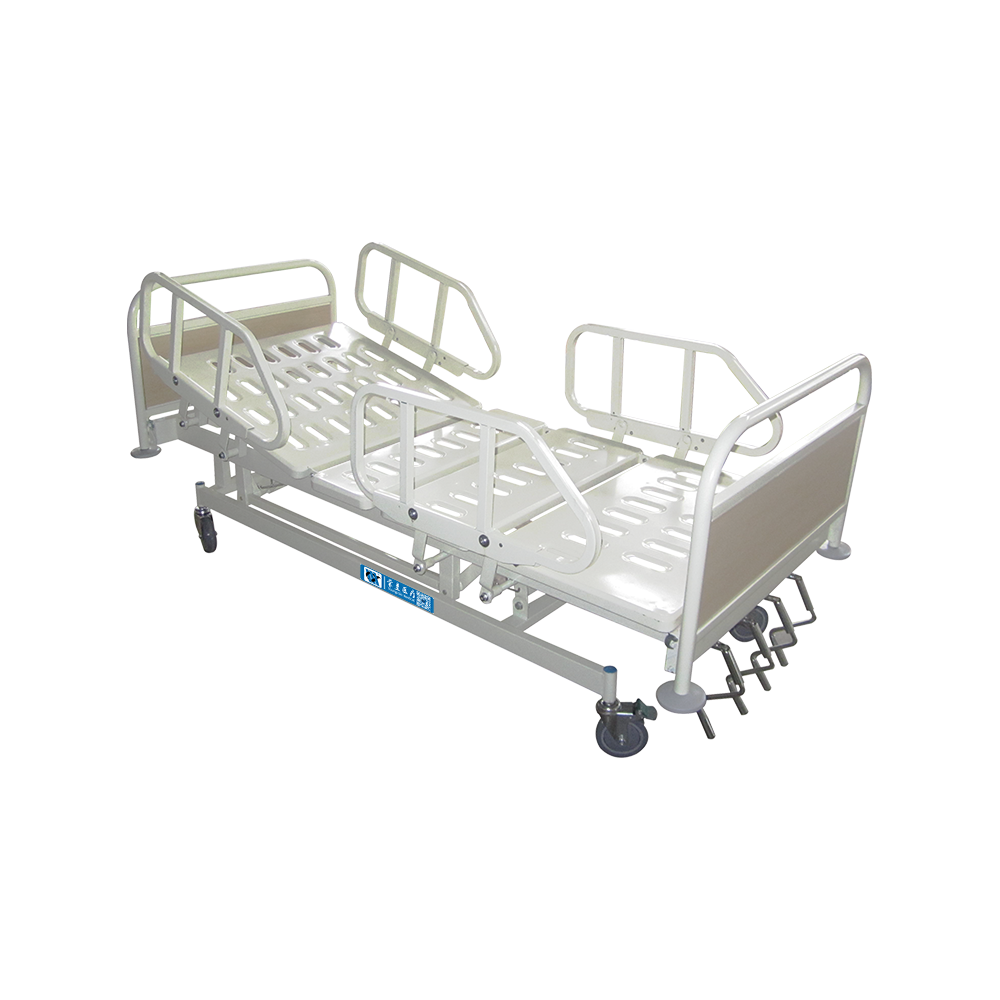 YC-T5111L  5 functional Manual 4 Cranks Hospital Bed