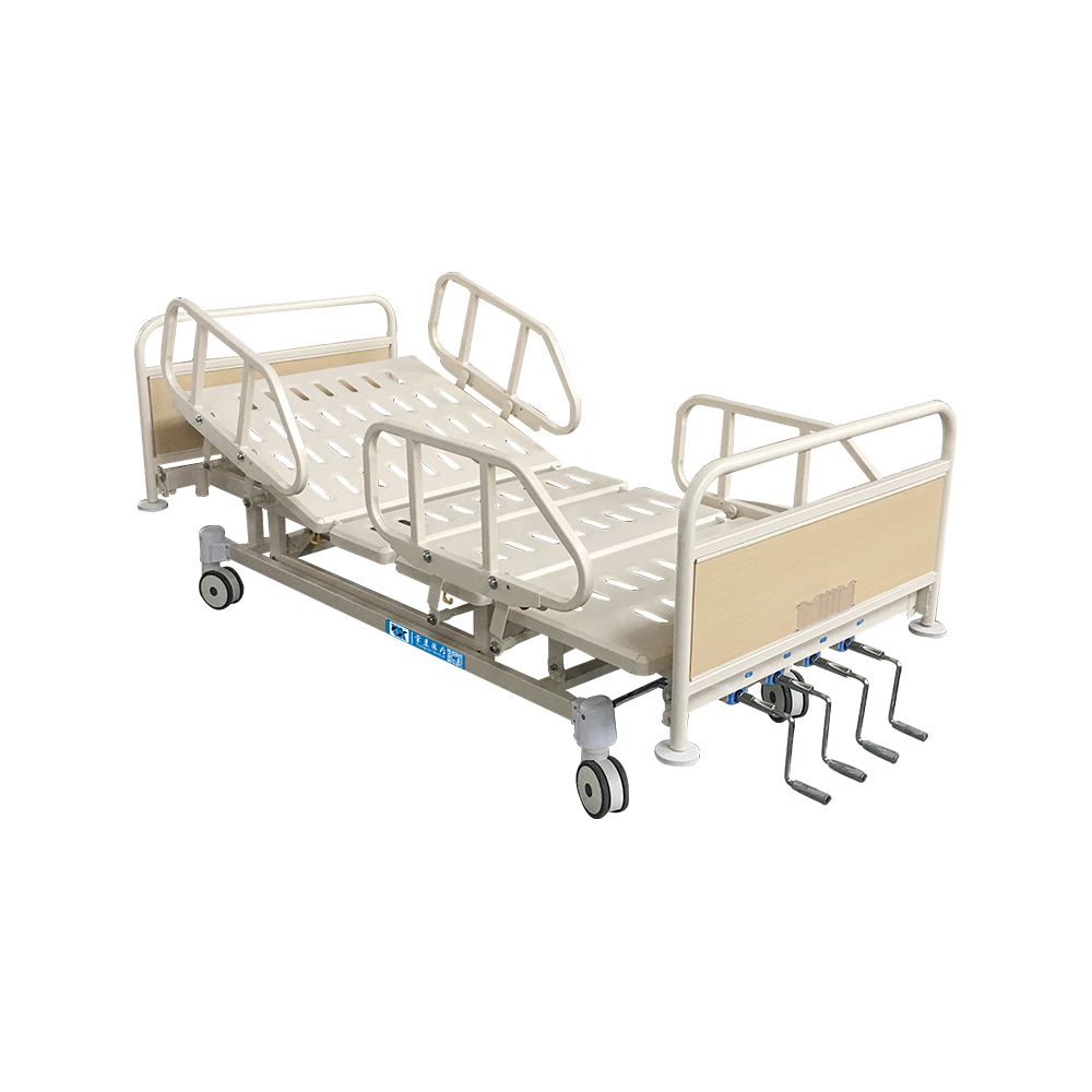 YC-T5111L  5 functional Manual 4 Cranks Hospital Bed