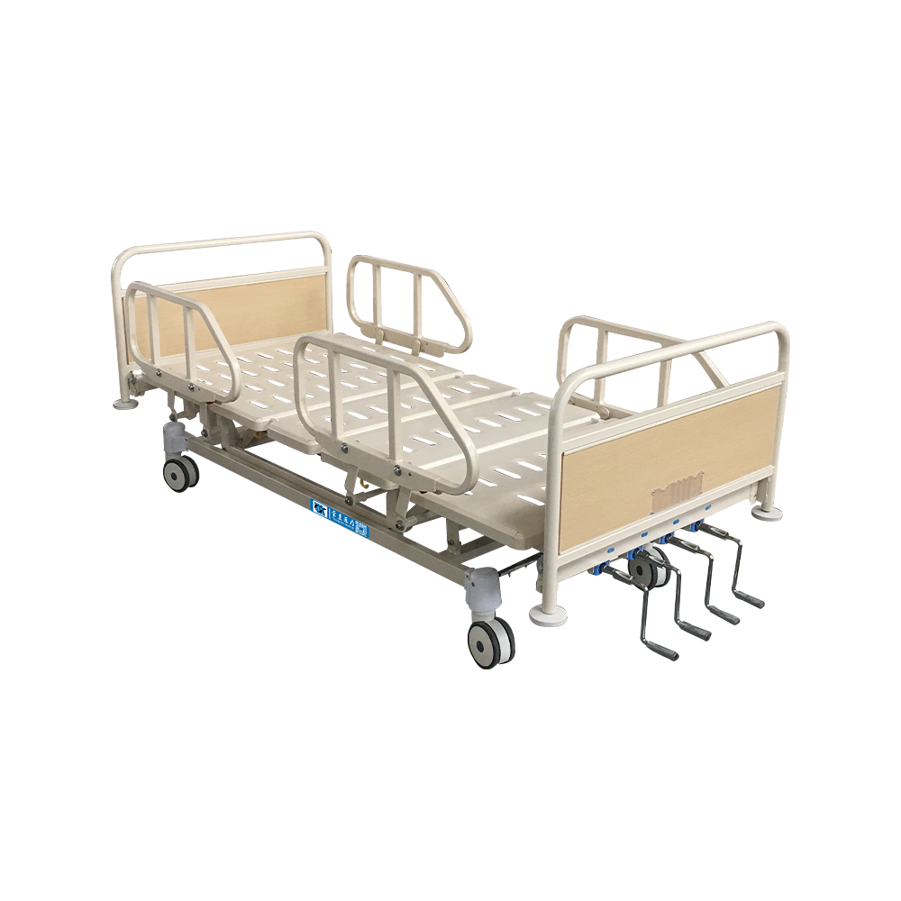 YC-T5111L  5 functional Manual 4 Cranks Hospital Bed