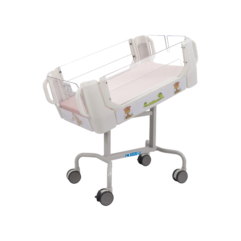 BDB12 Full-Length Transparent Guardrail Mobile Hospital Baby Crib