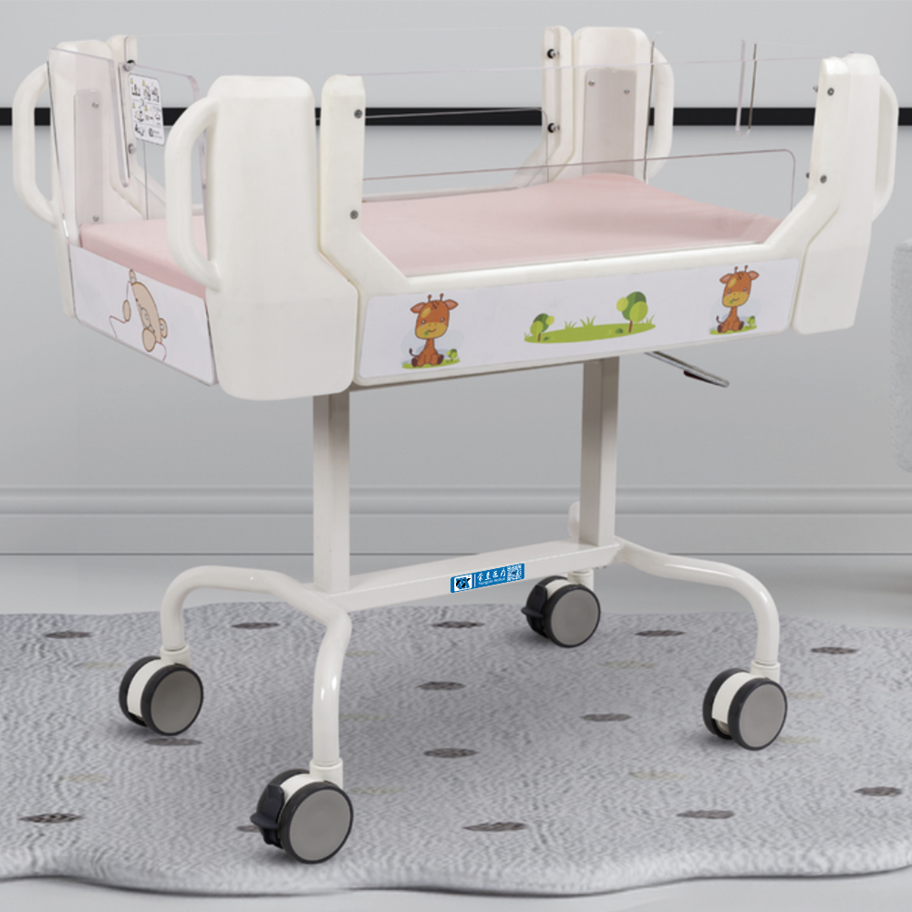 BDB12 Full-Length Transparent Guardrail Mobile Hospital Baby Crib