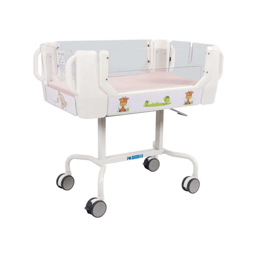 BDB12 Full-Length Transparent Guardrail Mobile Hospital Baby Crib
