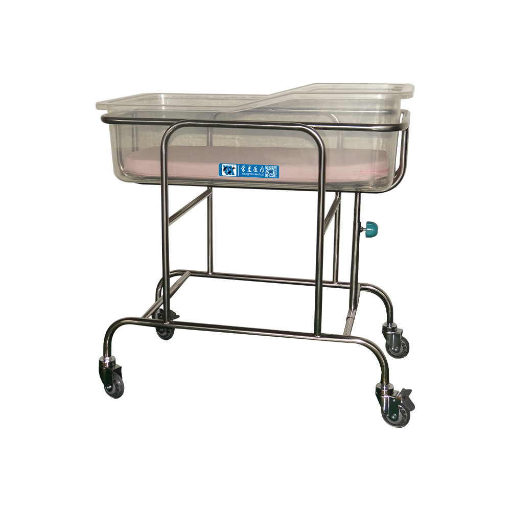 BDB03 Manual Adjustable Hospital Style Baby Crib