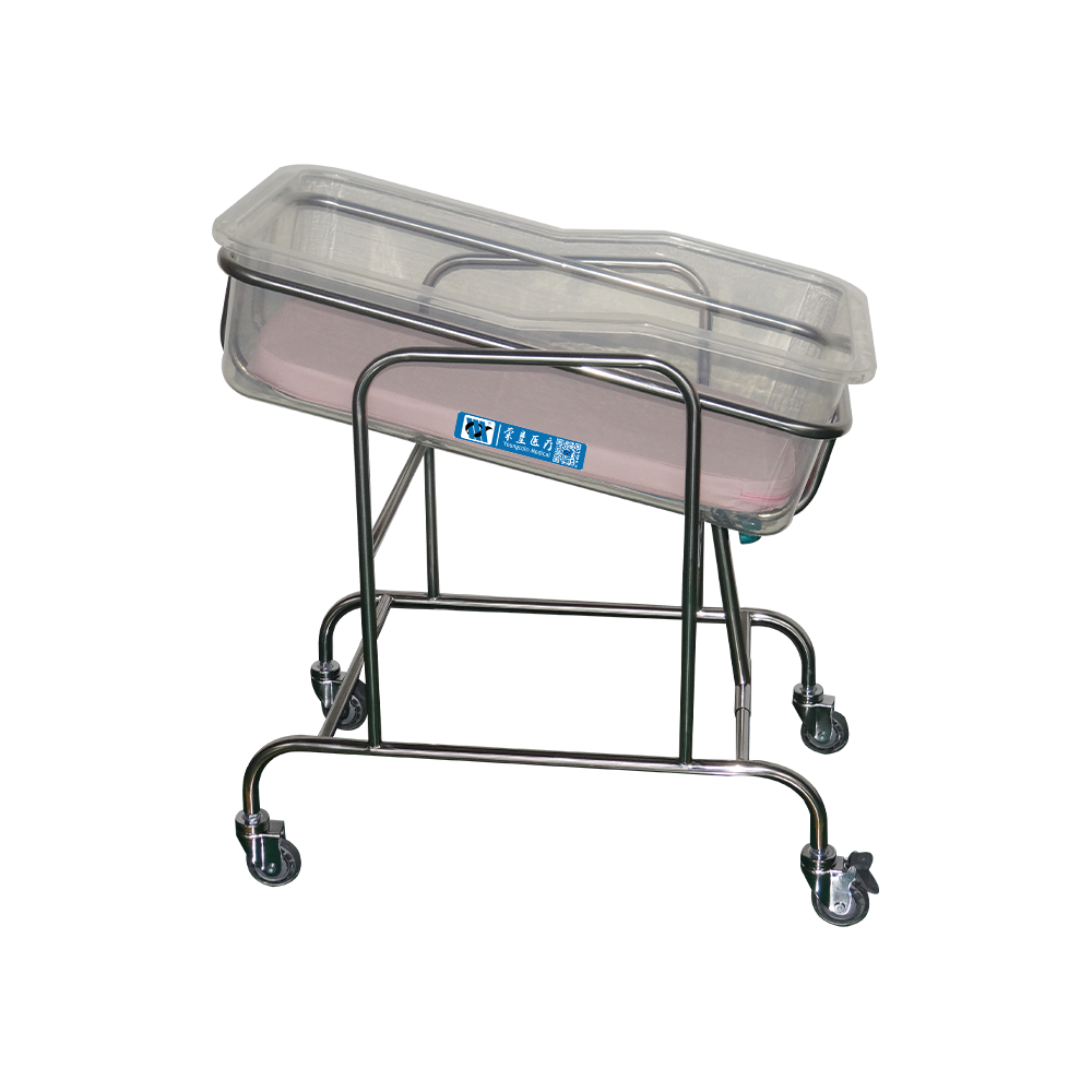 BDB03 Manual Adjustable Hospital Style Baby Crib