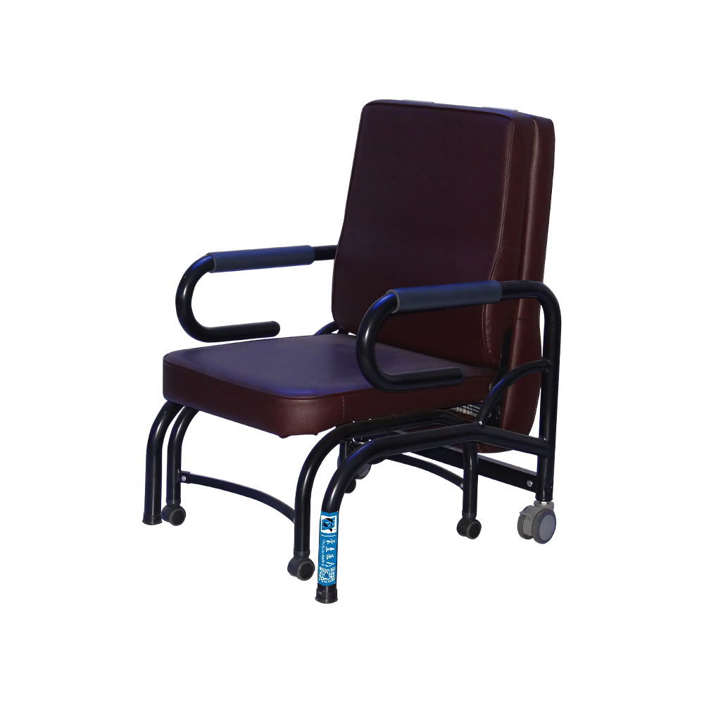 BDEC107 Folding Hospital Recliner Sleeper Chair Bed With Wheels