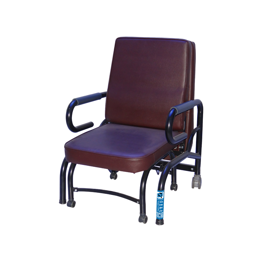 BDEC107 Folding Hospital Recliner Sleeper Chair Bed With Wheels