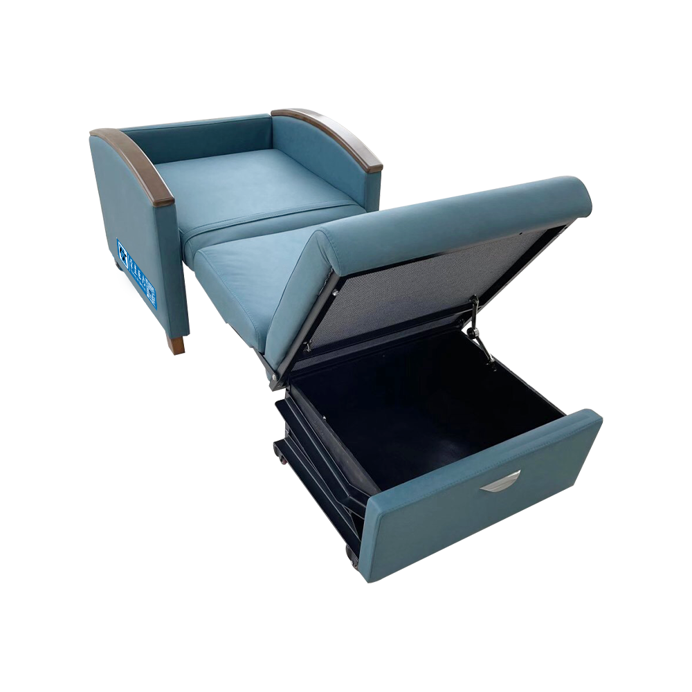 BDEC111 Hospital Recliner Sleeper Chair With Wheels