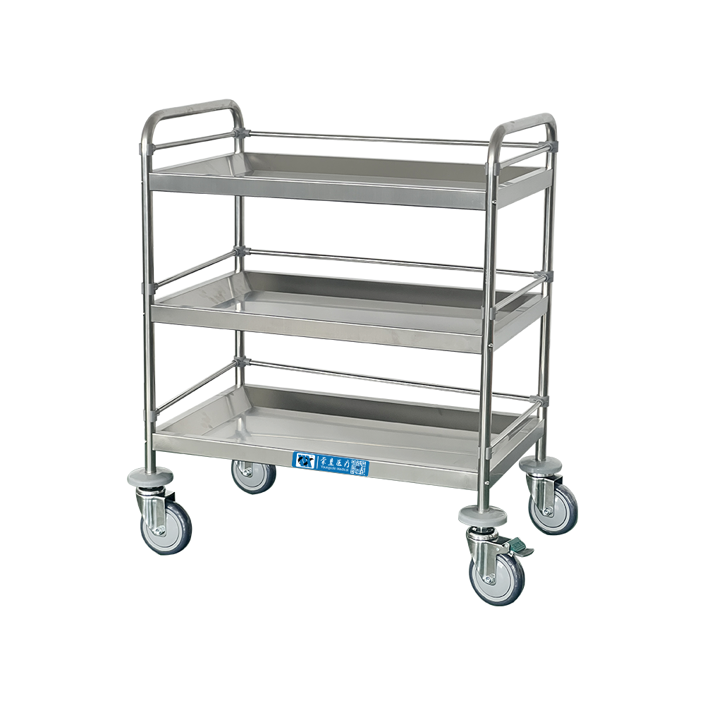 BDT202B Mobile Smooth Stainless Steel shelve Medical Instrument