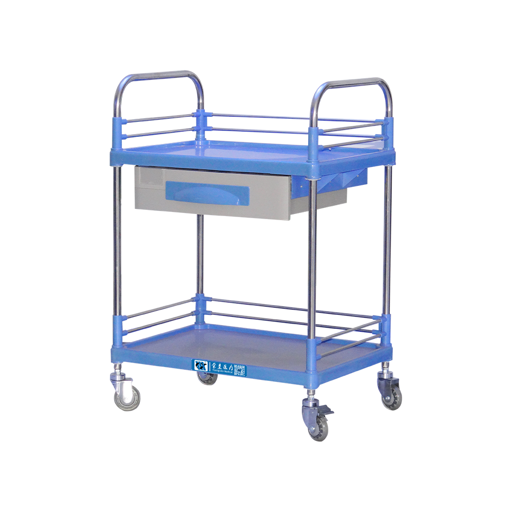 BDT206 Mobile Stainless Steel Instrument Trolley with Single Drawer
