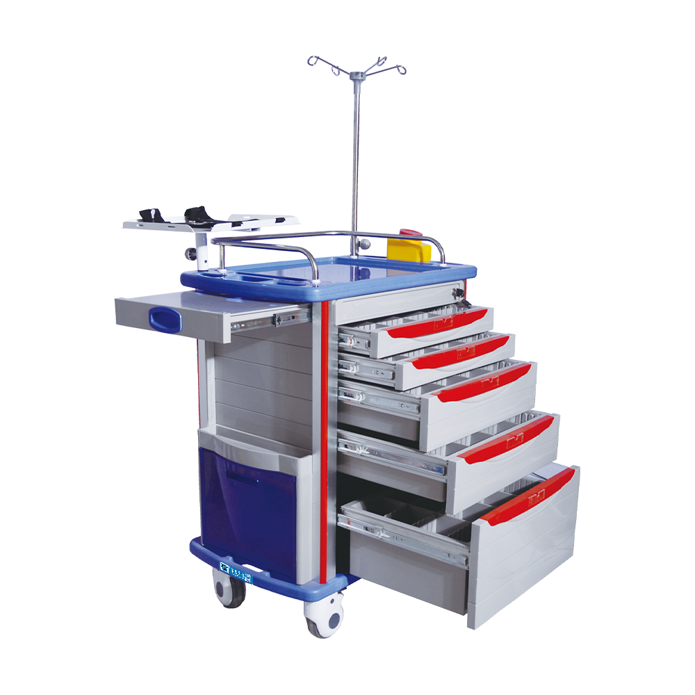 BDT212 Mobile Hospital Crash Cart With Drawers