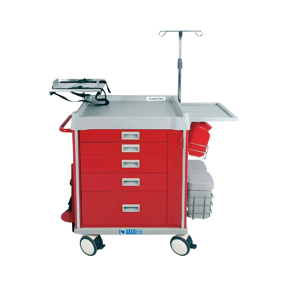 BDT215 ABS Plastic Top Board Mobile Hospital Lockable Medication Trolley
