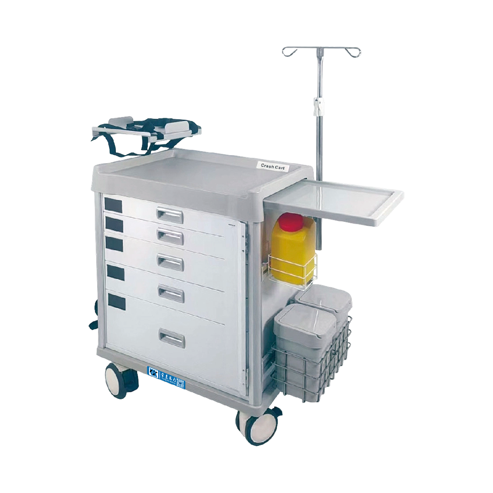 BDT215 ABS Plastic Top Board Mobile Hospital Lockable Medication Trolley