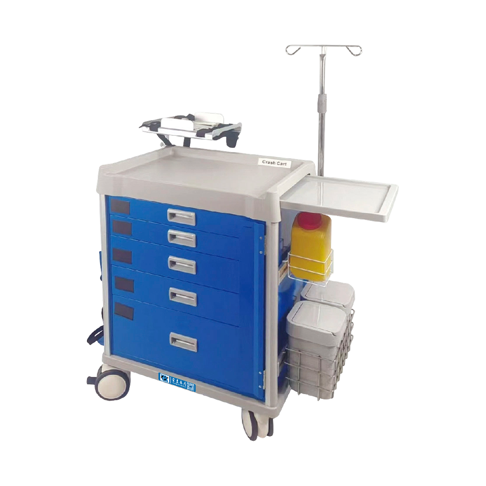 BDT215 ABS Plastic Top Board Mobile Hospital Lockable Medication Trolley