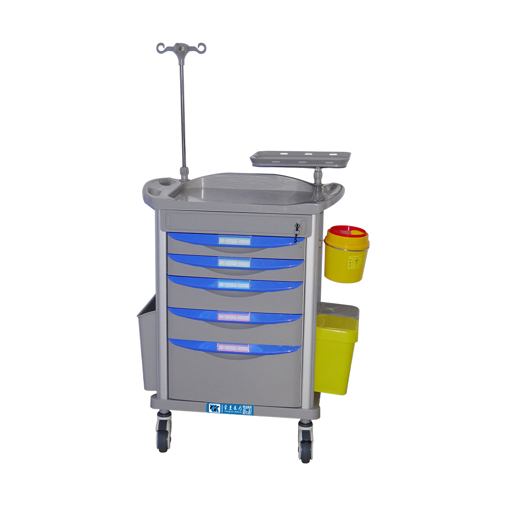 BDT223 Durable steel frame Medical ABS Mobile Hospital Emergency Trolley