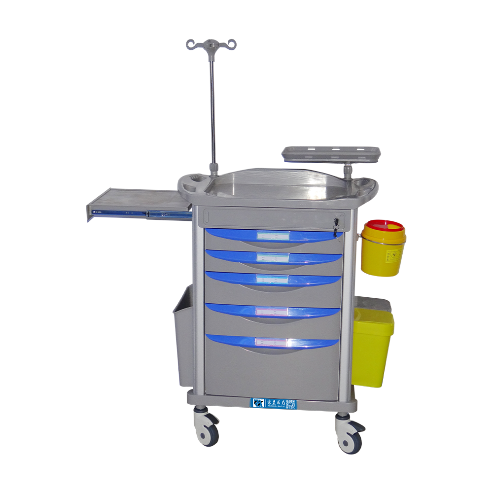 BDT223 Durable steel frame Medical ABS Mobile Hospital Emergency Trolley