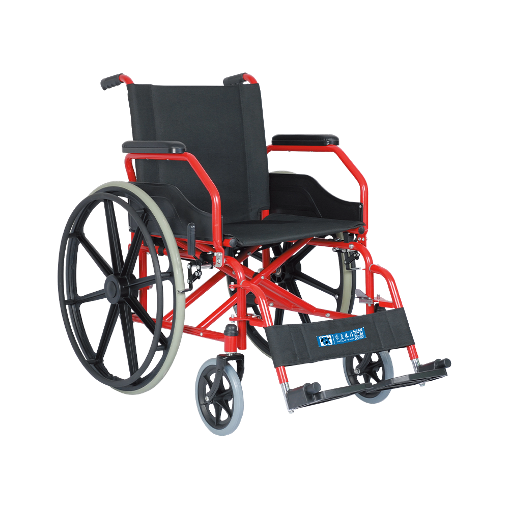 FY909B 24 Inch MAG Wheels Lightweight Detachable Double Cross Bar Steel Manual Wheelchair