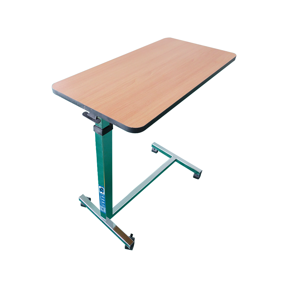 BDCB21 laminated wood finish Medical Bedside Over Bed Table