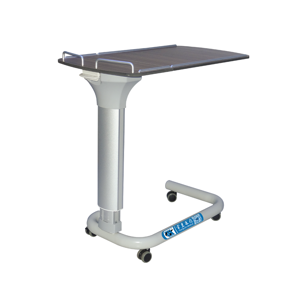 BDCB25 Adjustable U-type Medical Overbed Table with Aluminum undercarriage