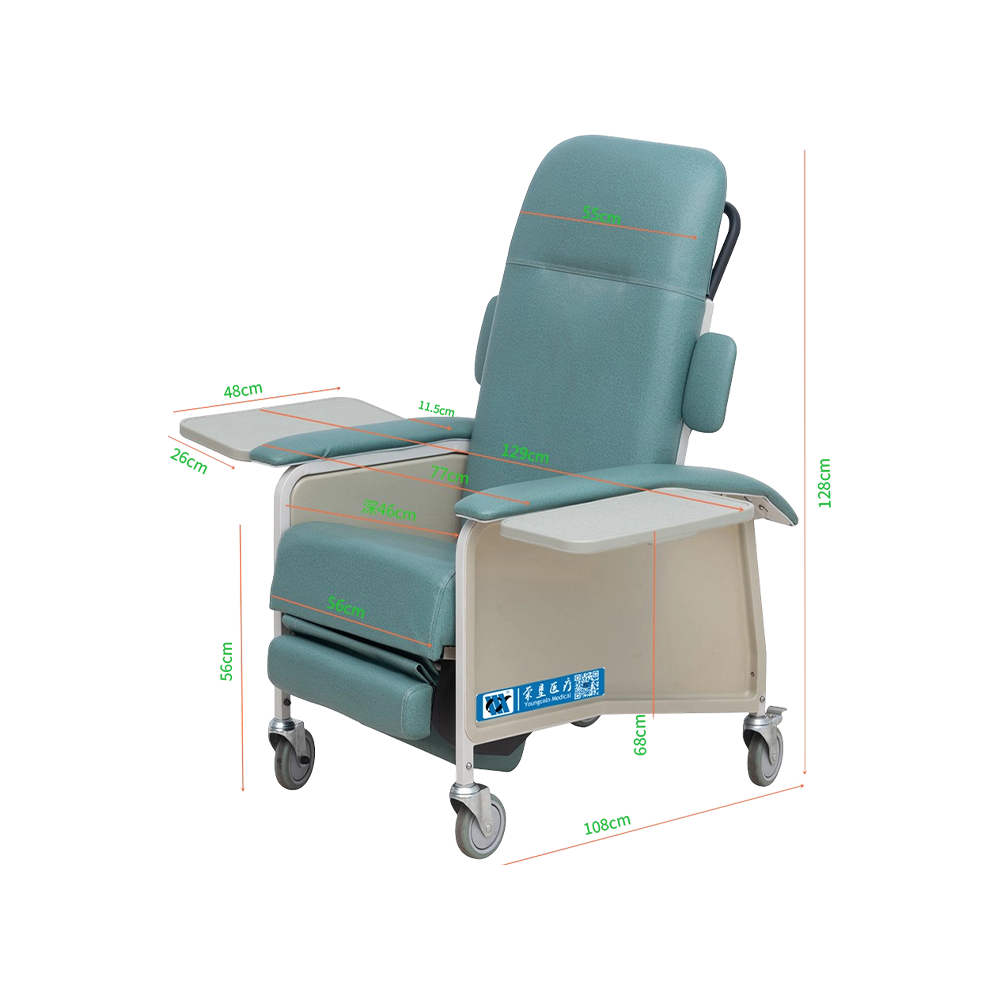 BDEC602 Comfortable Four positions Reclining Geriatric Chair