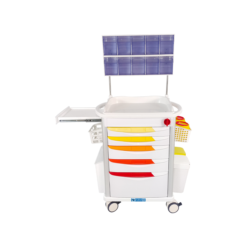 BDT216 Mobile Hospital Locking Anesthesia Cart with ABS Plastic Cover