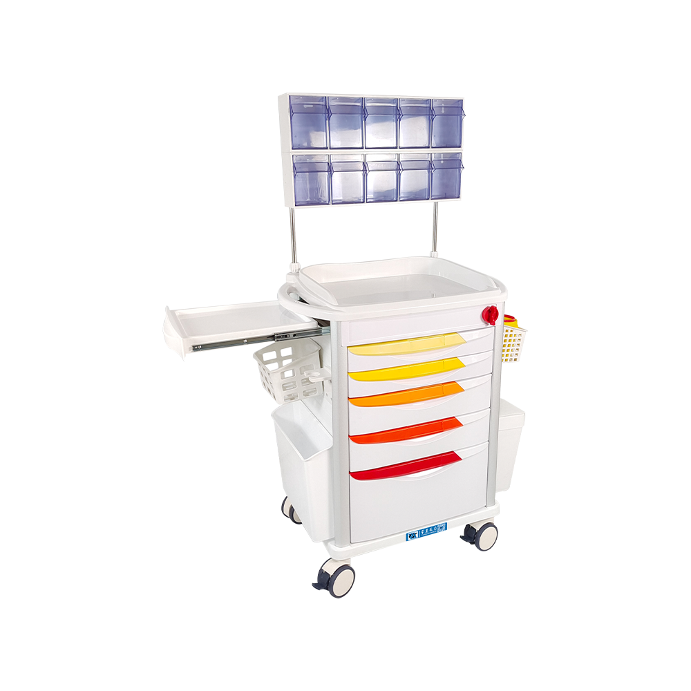 BDT216 Mobile Hospital Locking Anesthesia Cart with ABS Plastic Cover