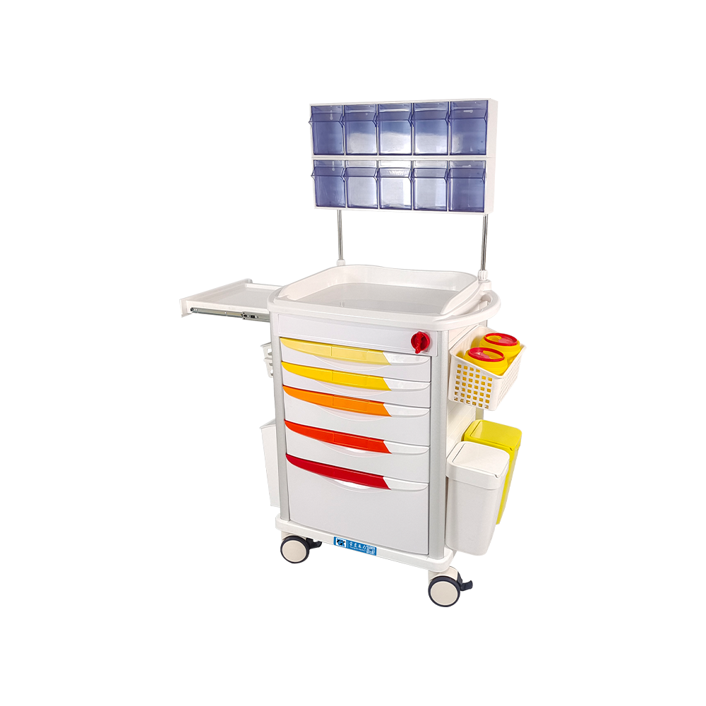 BDT216 Mobile Hospital Locking Anesthesia Cart with ABS Plastic Cover
