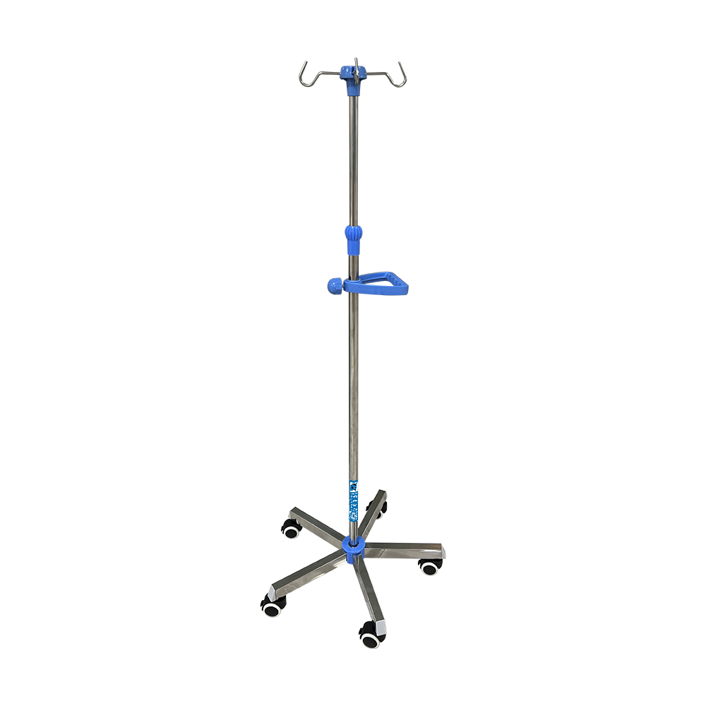 BDT223 Mobile Stainless Steel IV Pole Kit With Push Handle