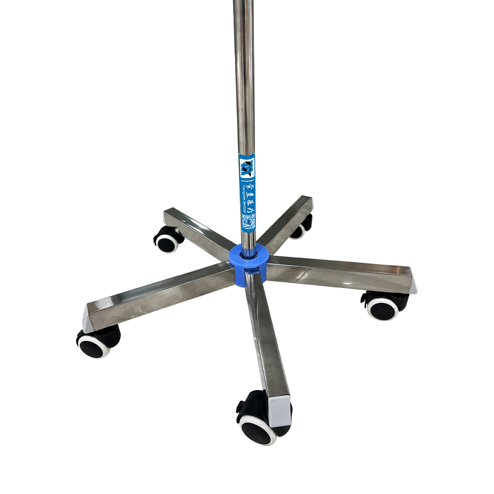BDT223 Mobile Stainless Steel IV Pole Kit With Push Handle