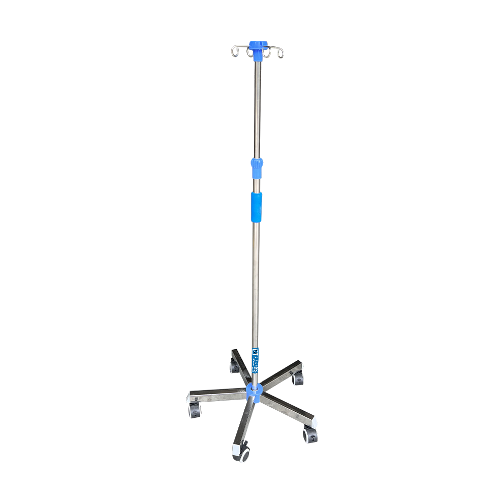 BDT224 Mobile Heavy Duty 5-leg IV Drip Stand For Hospital