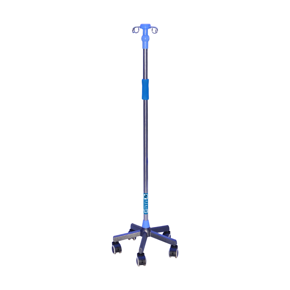 BDT224 Mobile Heavy Duty 5-leg IV Drip Stand For Hospital