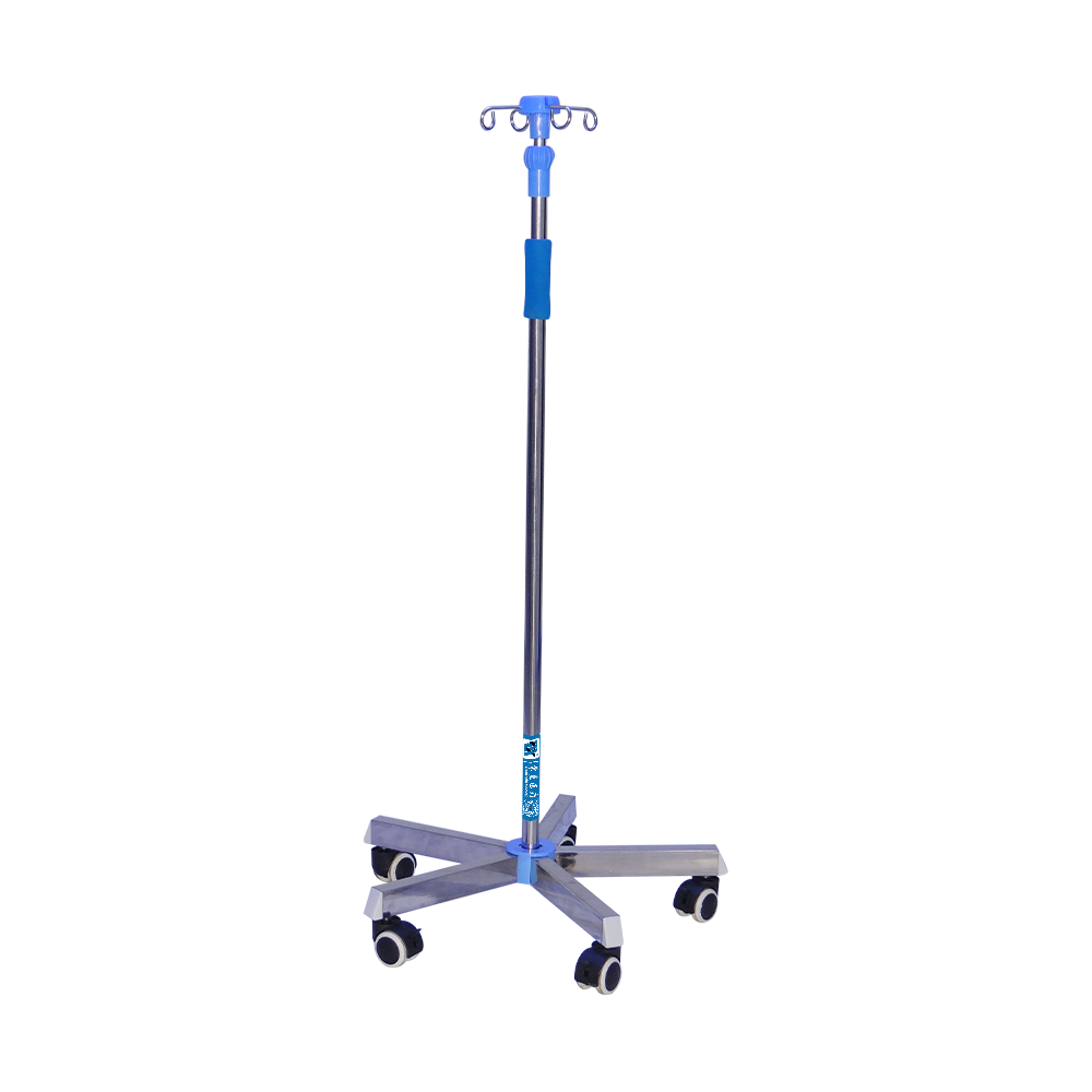 BDT224 Mobile Heavy Duty 5-leg IV Drip Stand For Hospital