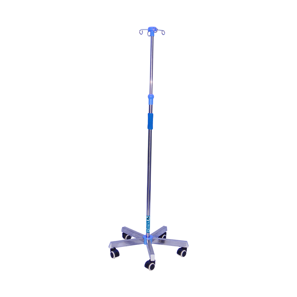 BDT224 Mobile Heavy Duty 5-leg IV Drip Stand For Hospital