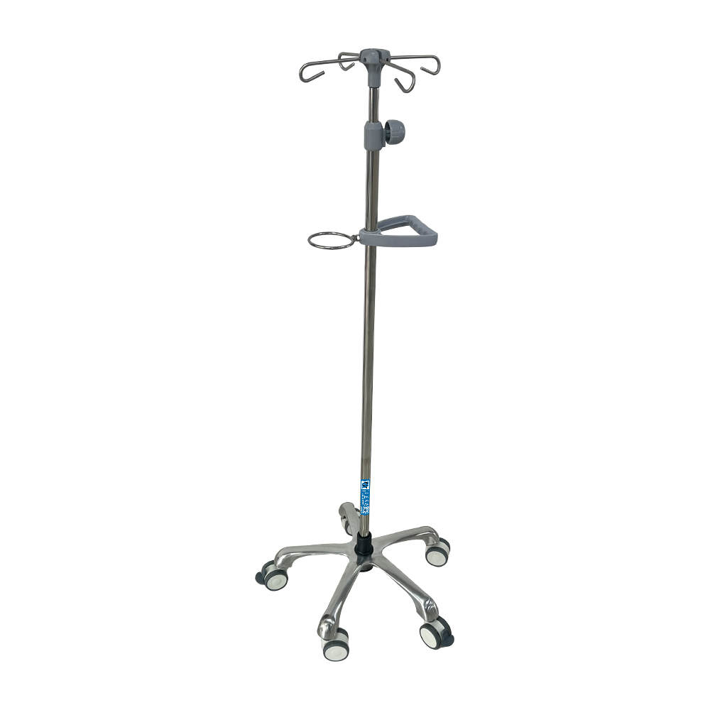 BDT226 Mobile Stainless Steel Medical IV Stand with Push Handle