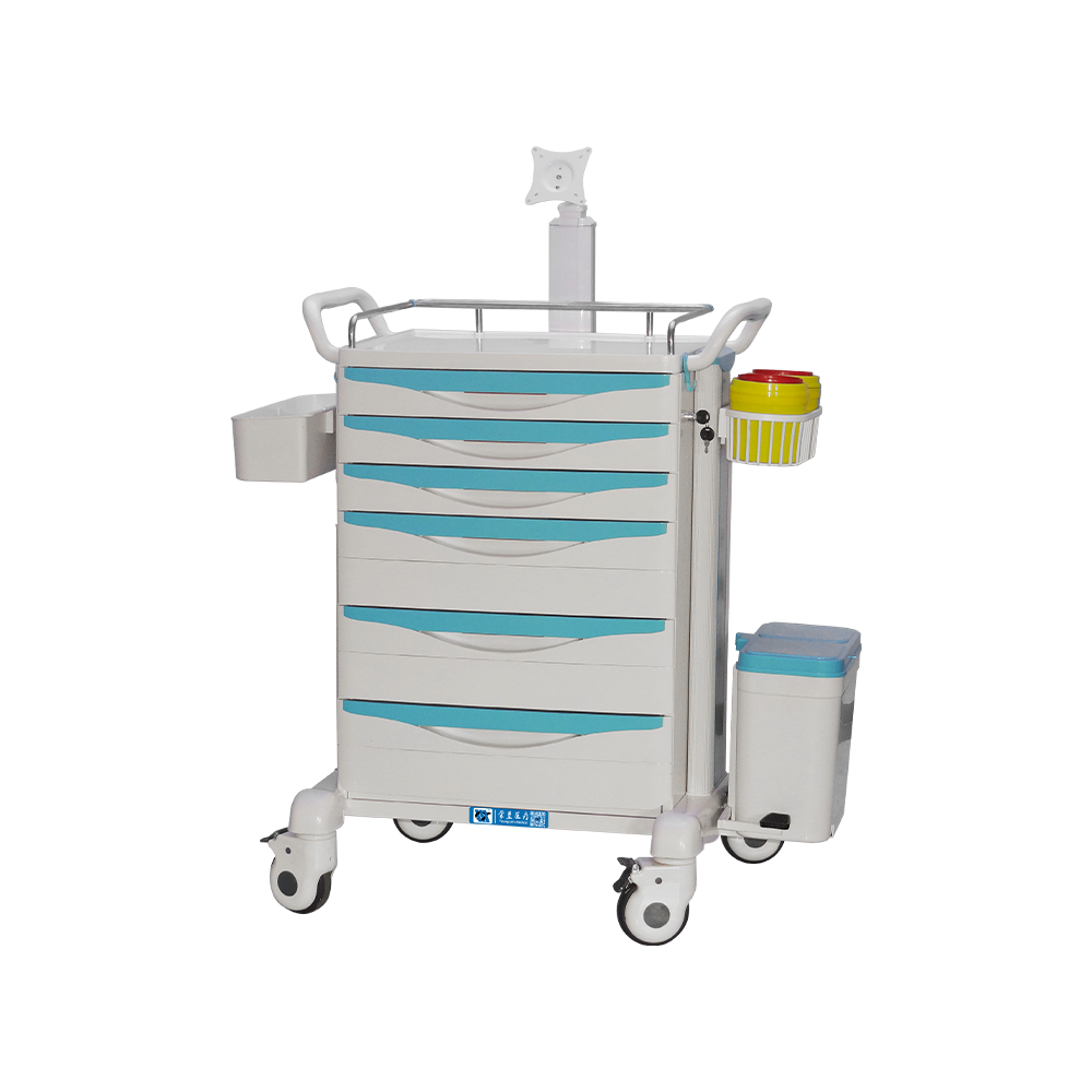 BDT8153 Mobile Hospital Locking Anesthesia Cart