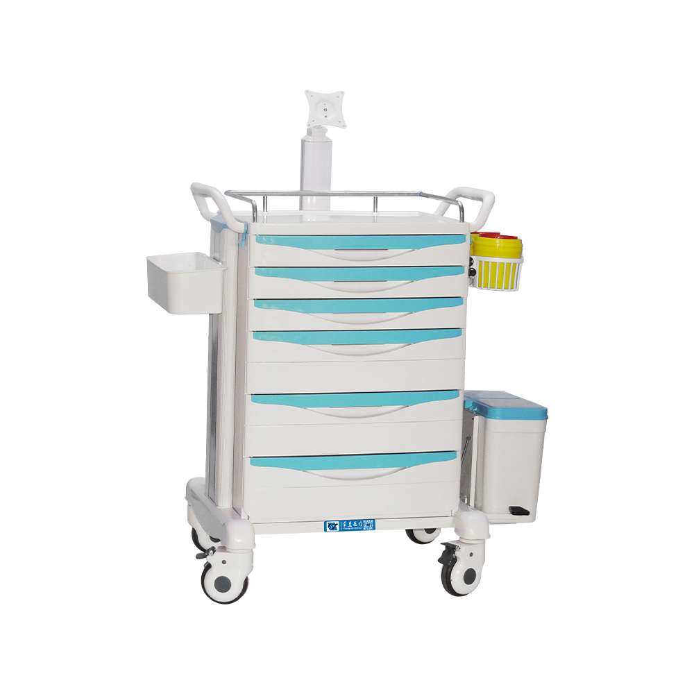 BDT8153 Mobile Hospital Locking Anesthesia Cart