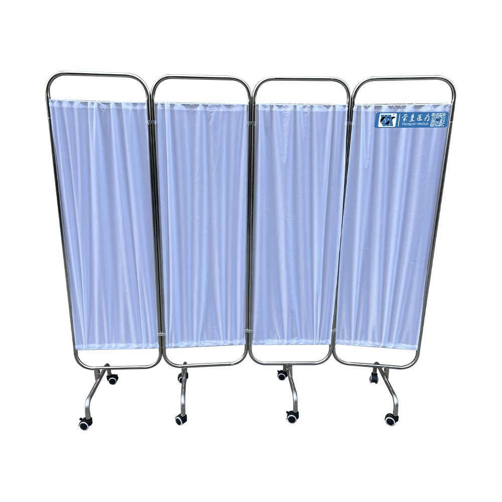 BDT229 Mobile Hospital Ward Screen Stand 4 Fold