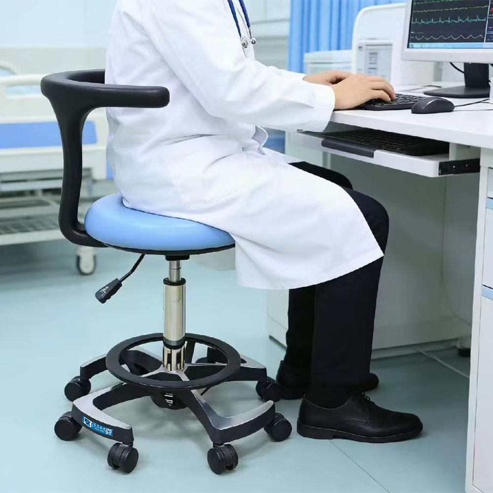 BDEC210 Medical Doctor Stool Height Adjustable and Back-rest Support