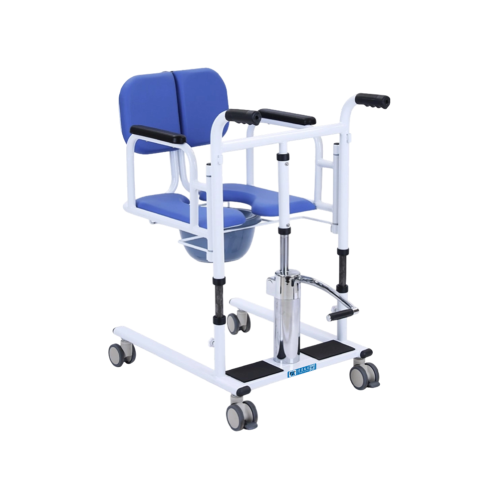 FY-YW08 Steel Manual Mobility Walking Aid Transfer Commode Shower Chair