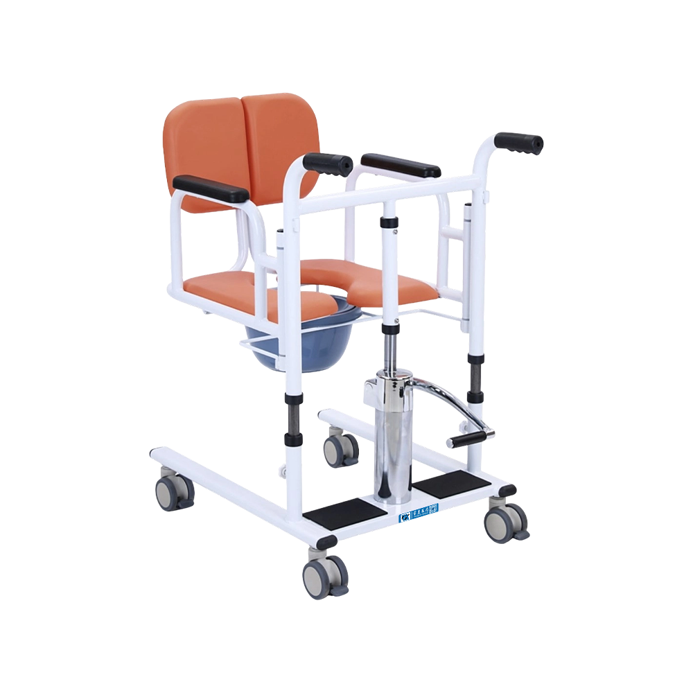 FY-YW08 Steel Manual Mobility Walking Aid Transfer Commode Shower Chair