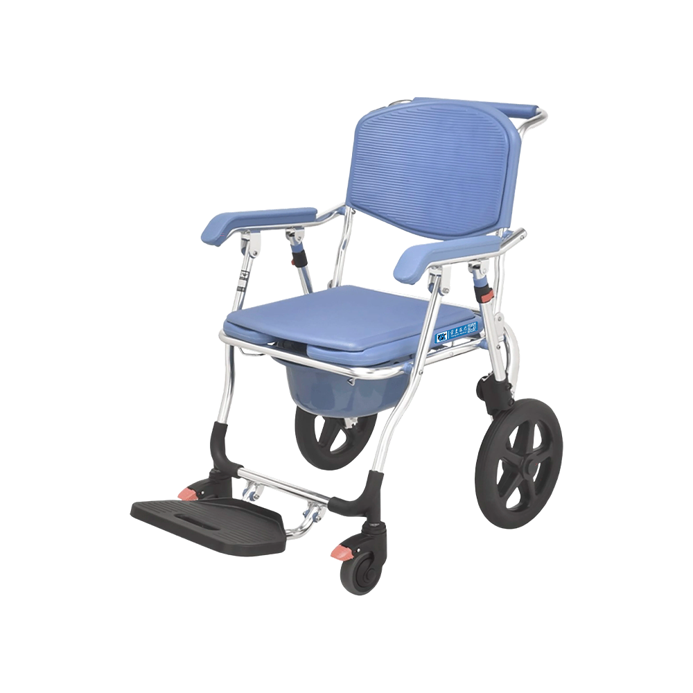FY697LF1 Comfortable Folding Transfer Mobility Aid Aluminum EVA Commode Chair