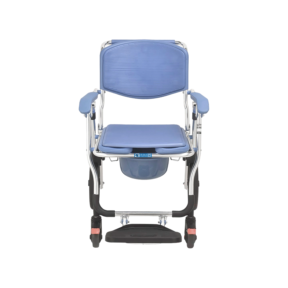 FY697LF1 Comfortable Folding Transfer Mobility Aid Aluminum EVA Commode Chair